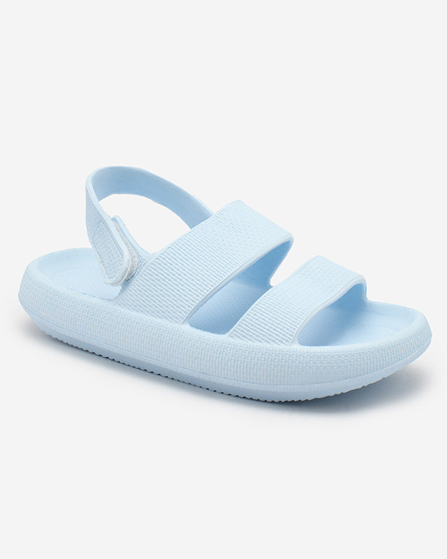 Royalfashion Modré detské gumené sandále na suchý zips Flexi Steps