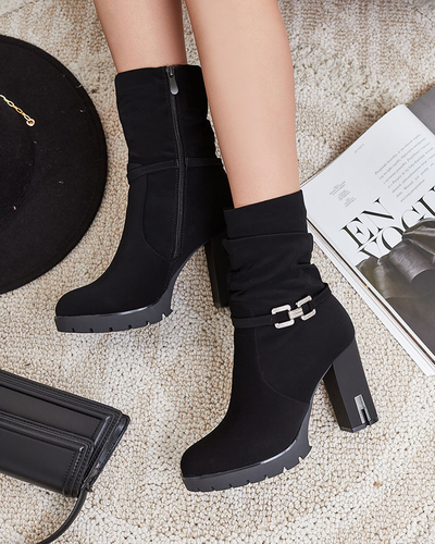 Royalfashion Dámske čižmy Teroleda so zdobeným podpätkom