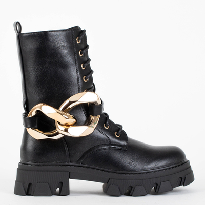 Čierne členkové topánky Iwis - Obuv