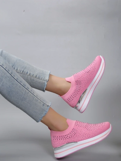 Royalfashion Dámske športové topánky na slip-on s kamienkami Ceromie