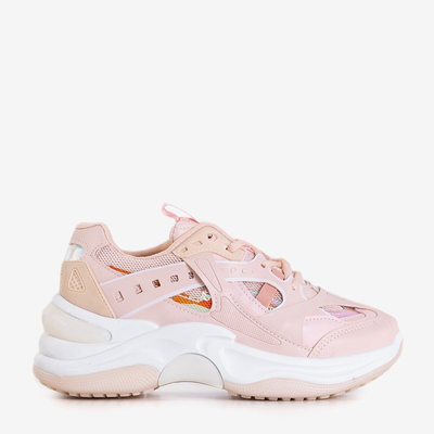 Svetloružové trenažéry s holografickými vložkami Etana - Obuv