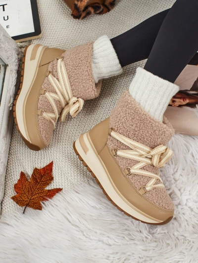 Ženski škornji a'la za sneg s krznom Verruna