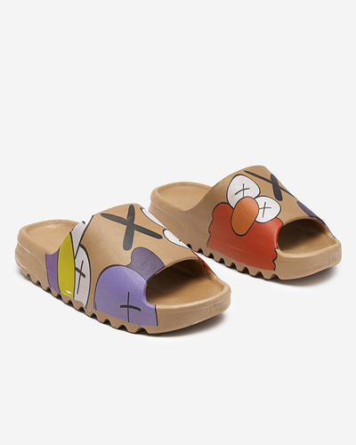 Zlaté dámske papuče Elmino - Obuv