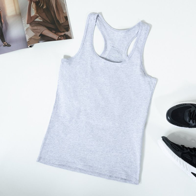 Šedé dámske tričko so širokým ramenom - Oblečenie