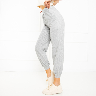 Dámske šedé tepláky - Oblečenie