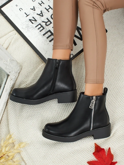 Ženski gležnarji iz eko usnja Belvani