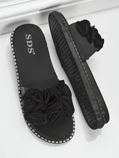 Royalfashion Dámske šľapky s plochou podrážkou Flora Verde