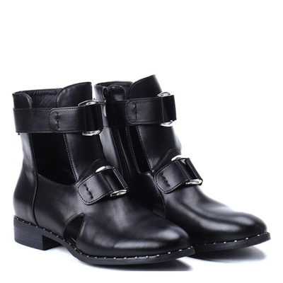 Czarne workery Nessy- Obuwie