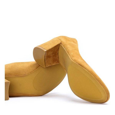 OUTLET Čerpadlá na stĺpiku v horčicovej farbe Madisynn- Shoes