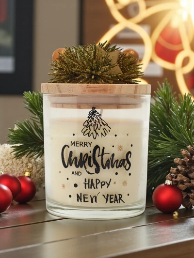 Božična dišeča sveča Merry Christmas Happy New Year