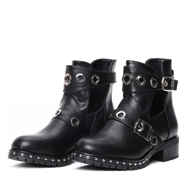 Czarne workery Kendra- Obuwie