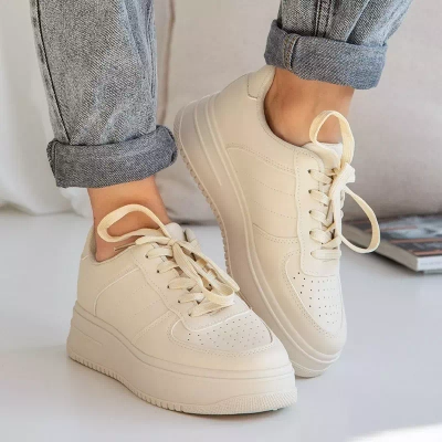 OUTLET Béžová dámska športová obuv na platforme Silvina - Obuv