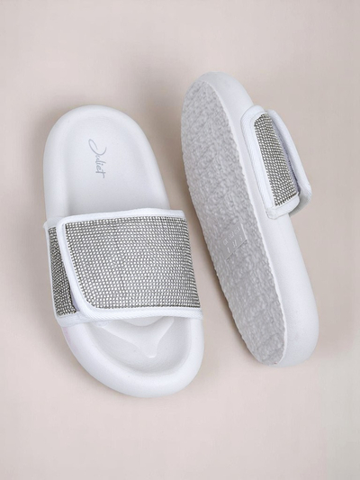 Royalfashion Ženski natikači s ploskim podplatom Sparkle Step