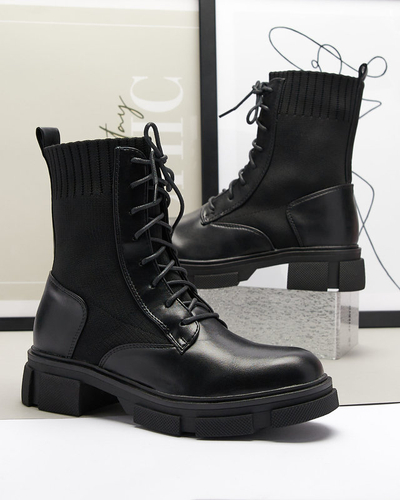 OUTLET Čierne dámske vysoké čižmy Lappa- Footwear