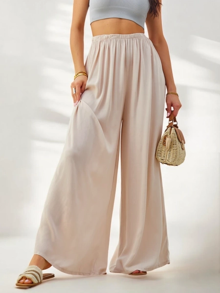 Royalfashion Viskózové rovné dámske nohavice z látky