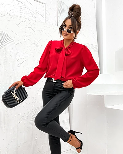 Royalfashion Dámska blúza s mašľou