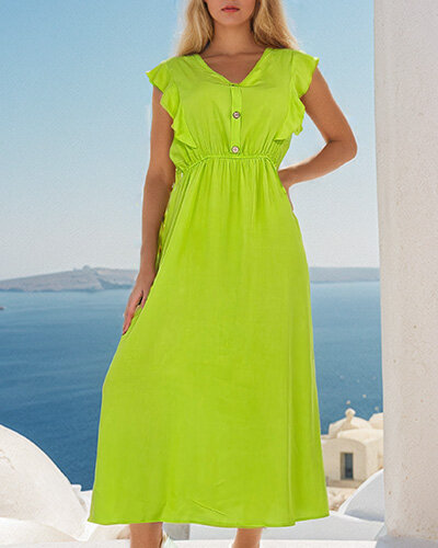 Royalfashion Dámske midi šaty s gombíkmi