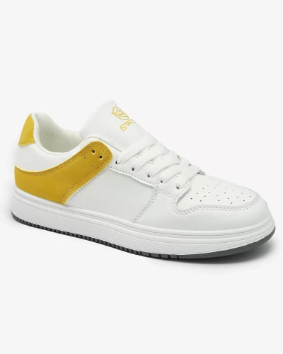 Royalfashion Mustard white dámska športová obuv Elevace