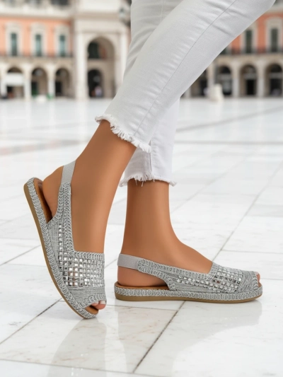 Royalfashion Ženski sandali espadrile z cirkoni Belle Sparkle