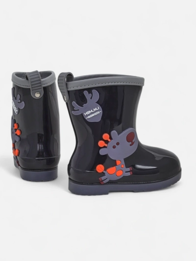 Royalfashion Detské galoše s nášivkami Funny Time