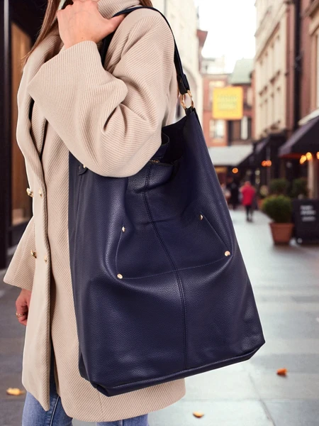 Visoka ženska shopper torba iz eko usnja iz 2 delov Hollow Grace