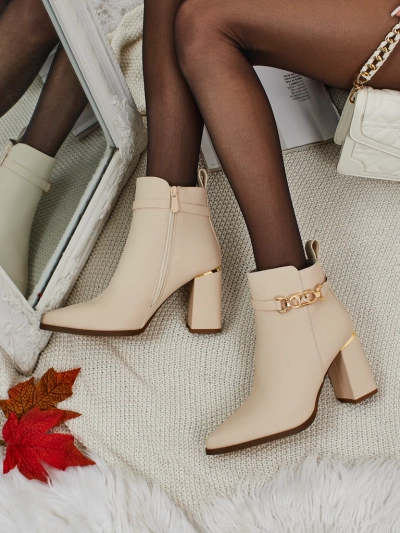 Ženski gležnjarji iz eko semiša s peto Ostirena