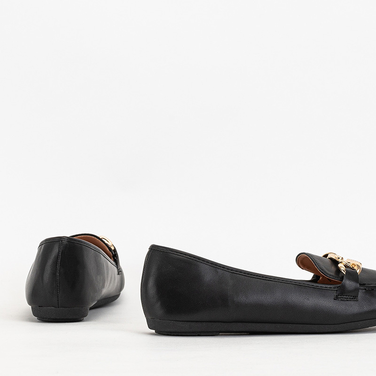 Čierne dámske mokasíny z eko kože Zolli- Shoes