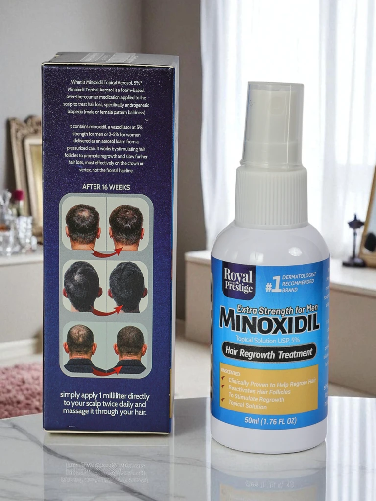 Minoxidil Leonidas Forza – Sprej za rast las, 50 ml, moč za vsakogar