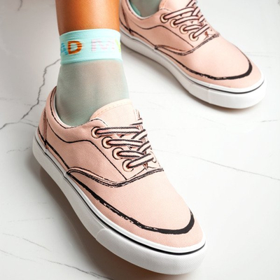 Ružové tenisky Nevas Black Trim - Obuv