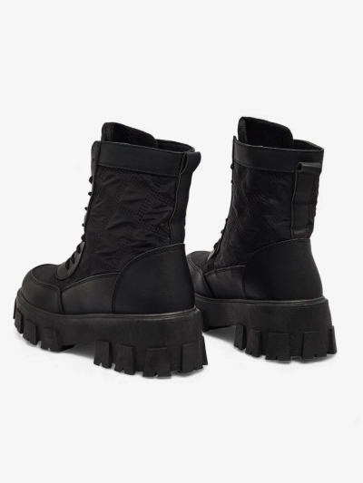 Eko usnjeni ženski gležnarji s vezalkami Solvi