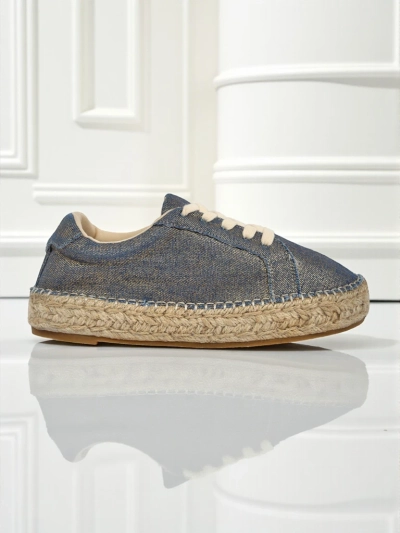 Aurelia Denim Espadrillos – ženski športni copati z ravno peto iz tkanine