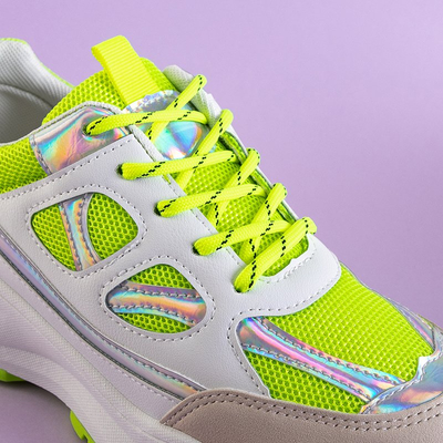 Zelená a biela dámska športová obuv Mendrion - obuv