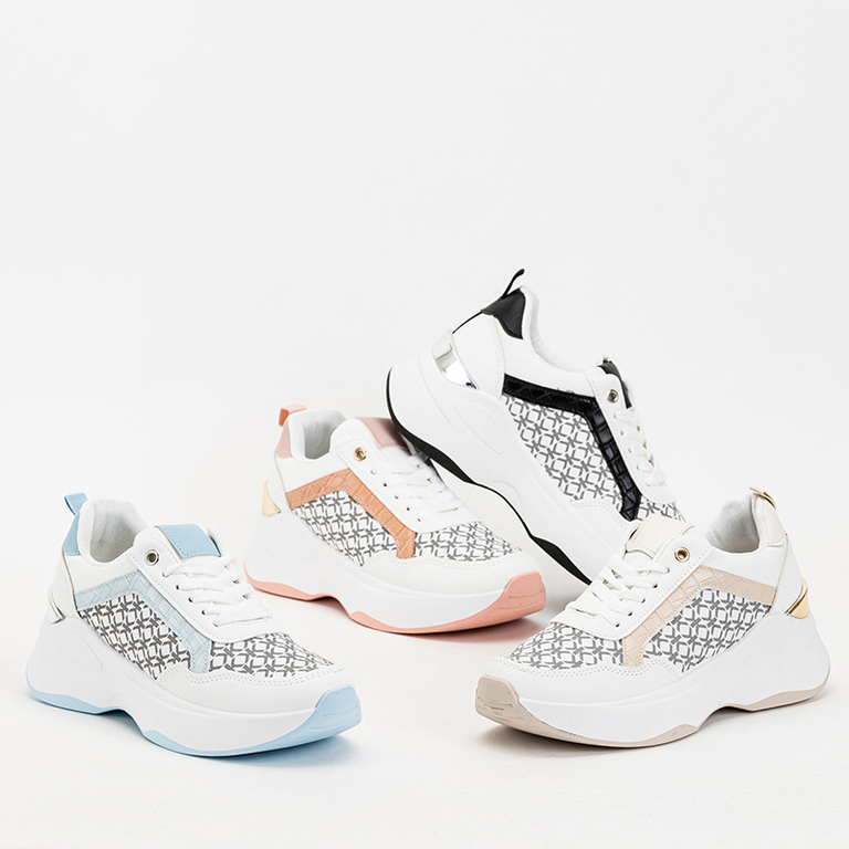 Čiernobiela dámska športová obuv Weniso tenisky - Obuv