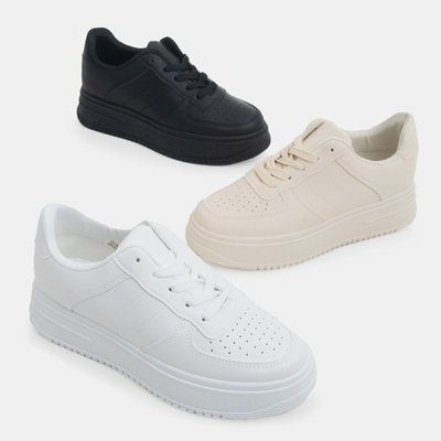 Béžové dámske tenisky na platforme Silvina - obuv