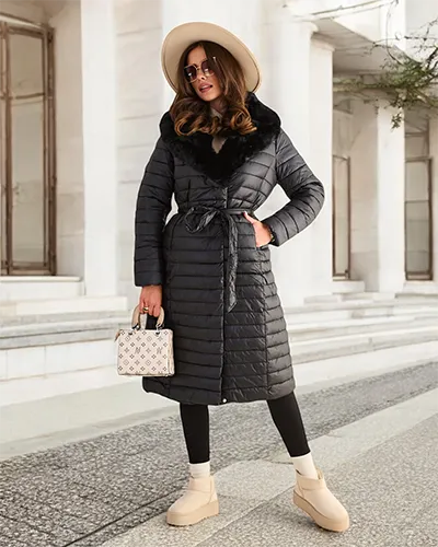 Royalfashion Dlhý dámsky kabát