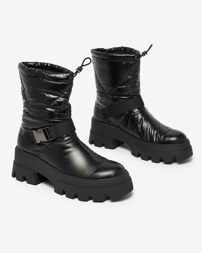 Royalfashion Dámske slip-on čižmy a'la snow boots in black Tyvone