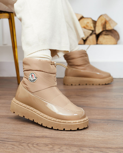 Royalfashion Dámske snehové čižmy v hnedej farbe Ireda