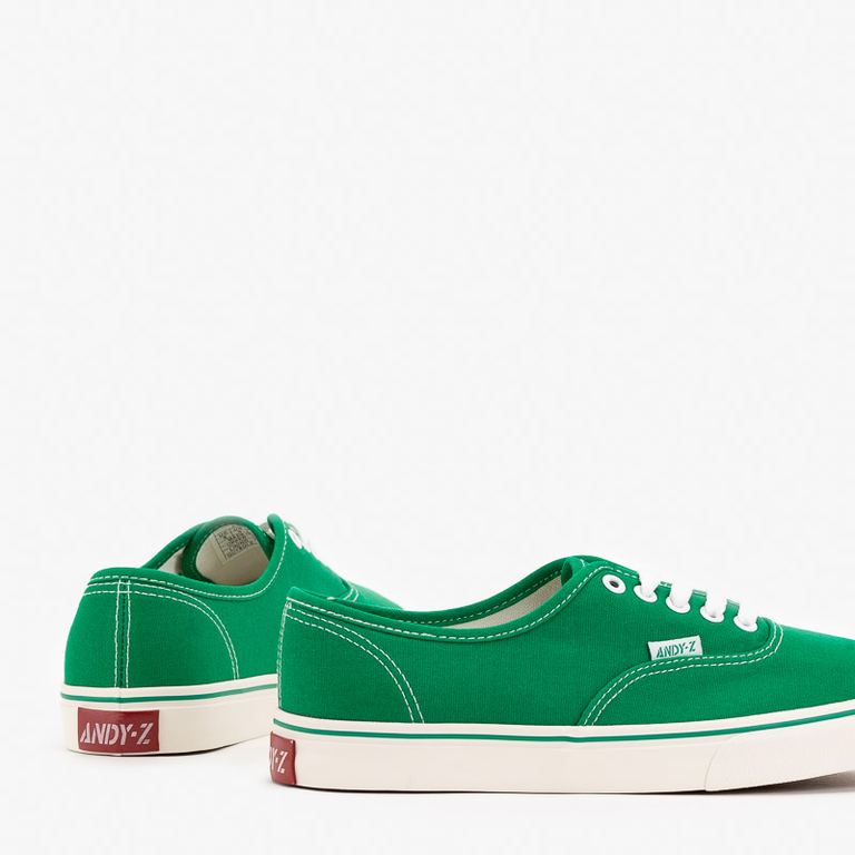 Zelené pánske tenisky Okilet na šnurovanie - Obuv