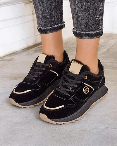 Royalfashion Izolované tenisky pre ženy s kožušinou Boris