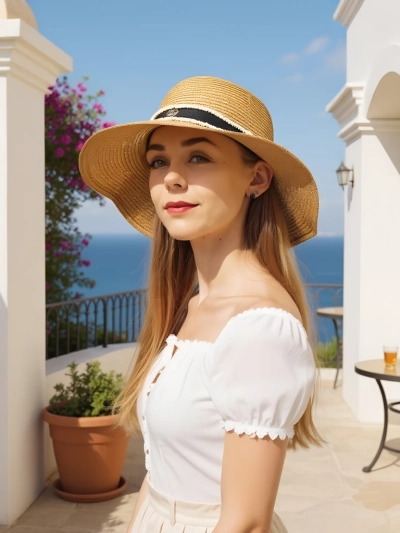 Royalfashion Dámsky slamený klobúk Sunny Meadow