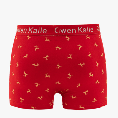 Pánske červené vianočné boxerky - spodná bielizeň