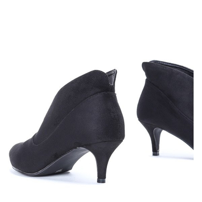 Czarne botki na niskiej szpilce Get Rhythm - Obuwie