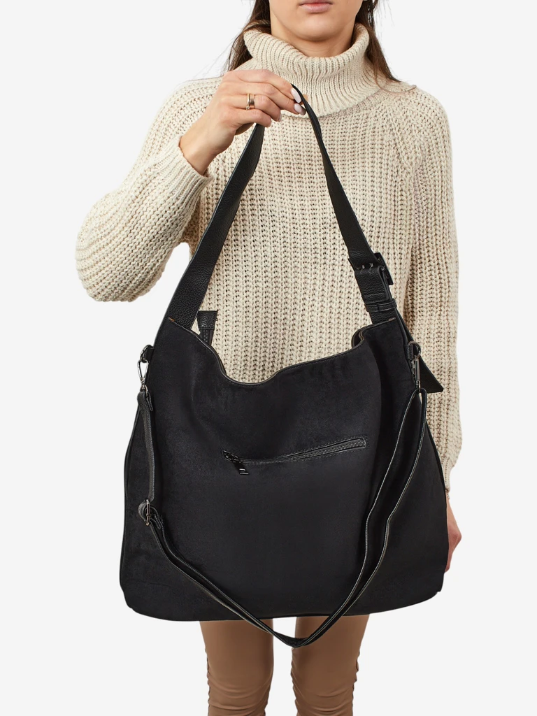 Ženska shopper torbica iz eko semiša Donenn