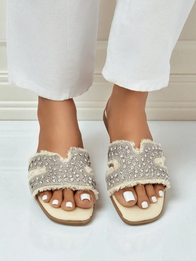 Royalfashion Dámske sandále s kamienkami CrystalEase