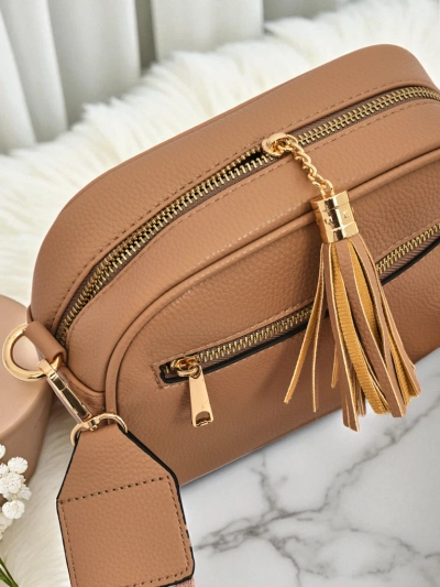 Royalfashion Mala ženska torbica iz eko usnja s pisanim pasom Kovi Lace