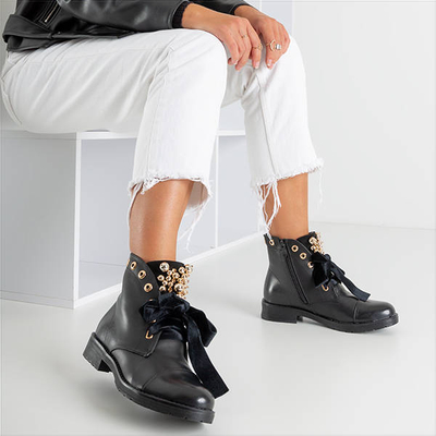 Čierne tašky s dekoráciami Havelte - Obuv