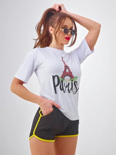 Royalfashion Dámsky športový set s tričkom a šortkami Paris