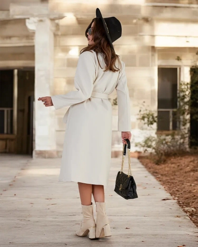 Royalfashion Dlhý dámsky kabát