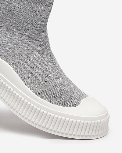 Strieborné dámske tenisky Bejoko - obuv