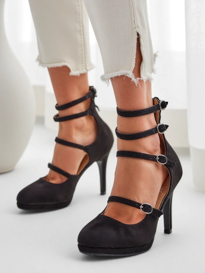 Royalfashion dámske stiletto podpätky so pásikmi Celose